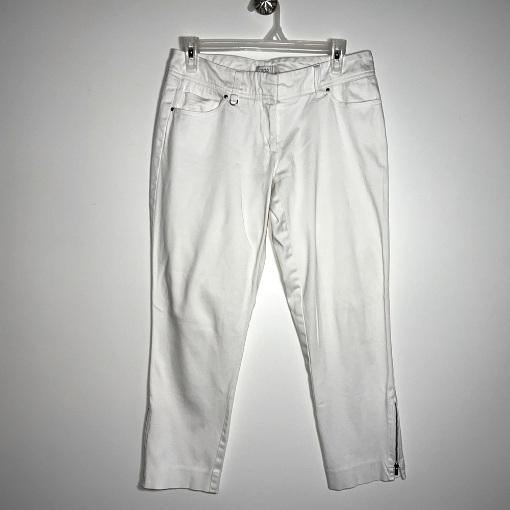 CACHÉ WHITE CROPPED PANTS